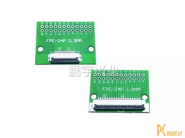 FFC/FPC-24P-0.5/1.0 Макетная плата переходник FFC 24pin шаг 0.5мм / 1.0мм на DIP 2.54